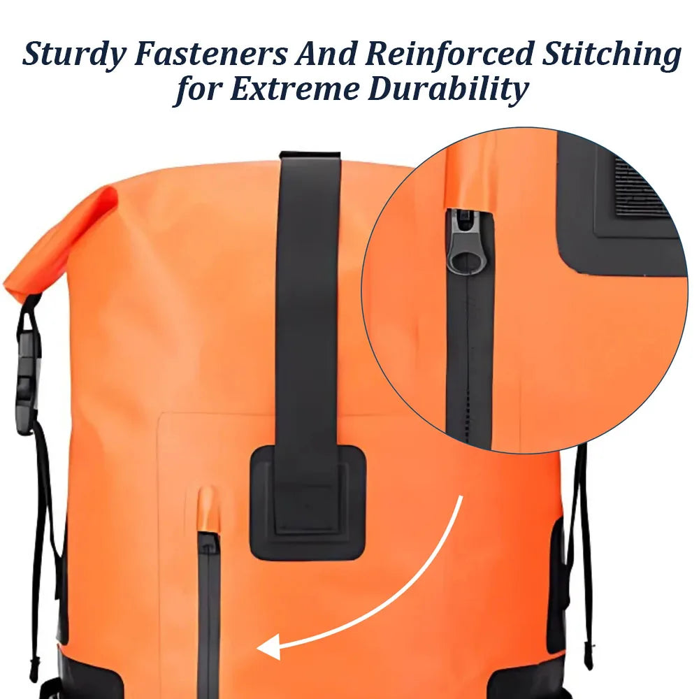 35L Waterproof Rolltop Dry Bag Outdoor Mountaineering Kayak Camping Backpack Trekking River Water Sports Adventure Gear