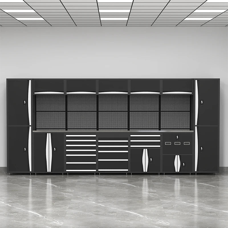 CYD Steel Garage Storage System Modular Tool Cabinet Heavy Duty Workshop Metal WorkBench Tool Bench Garage Workstation Cabinet