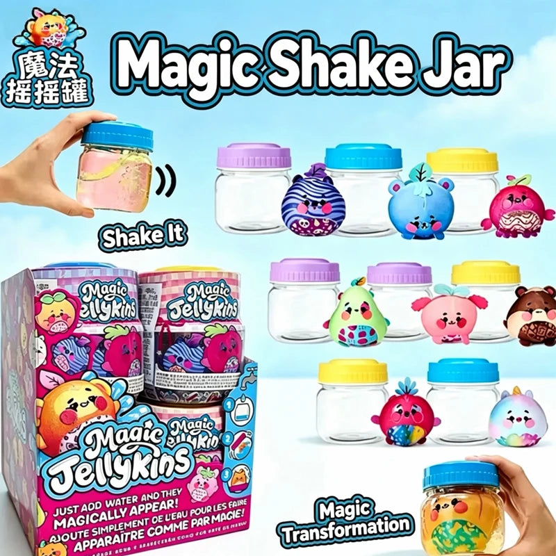 HOTMagic jellykins plush. put water in the container, shake and discover your new stuffed animal (spin master )stress relief toy