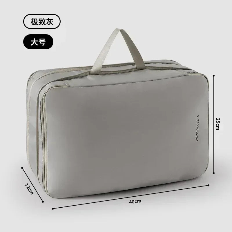 Travel Bag Compression Packing Cubes Double-sided Large Capacity Storage Bags for T-shirt Down Jacket Business Travel Supply