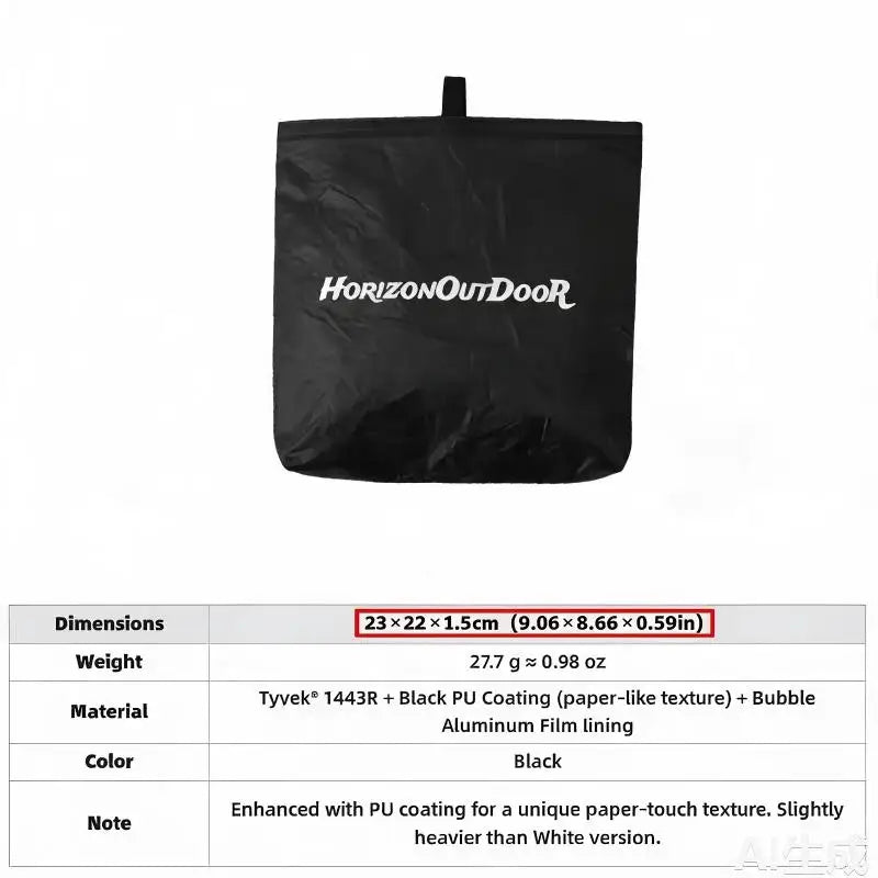 [HODR] Ultralight Thermal Pouch 20 g | Bubble-Foil Insulated Food Bag | Tyvek® Shell Insulated Pouch Small