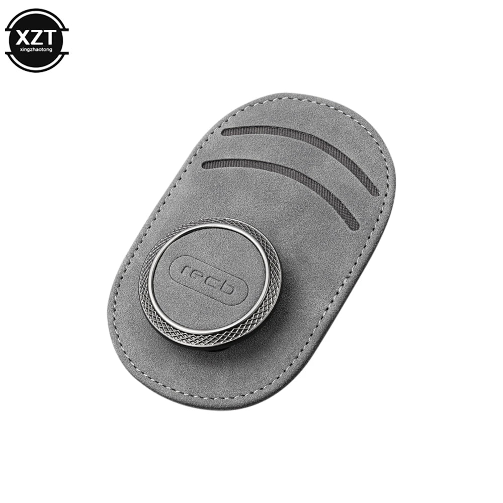 Fashion Car Glasses Holder Universal Sun Visor Clip Sunglasses Holder Suede Leather Eyeglasses Hanger Ticket Clip Glasses Mount
