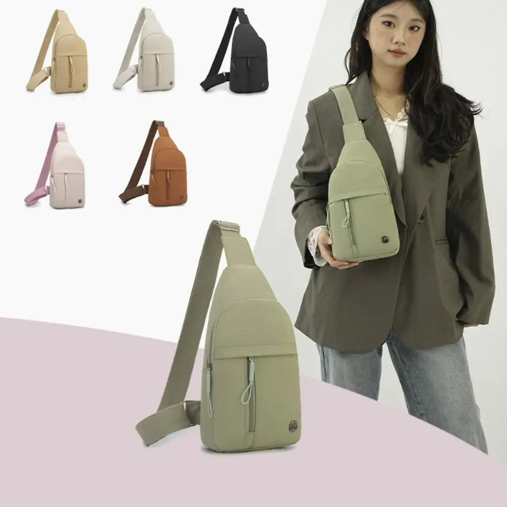 Fashion Nylon Women's Chest Bags 10 Colors Multi-compartment Waist Bag Multifunctional Sports Chest Bag Unisex