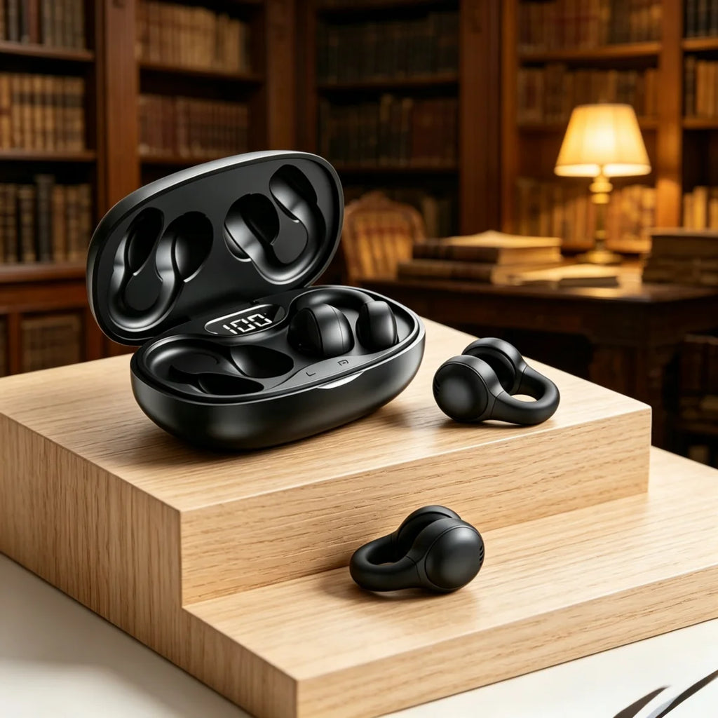 NEW Wireless Earphone Noise Reduction Bluetooth LDE Power Display Earbuds in-Ear Headsets with Mic Touch Control for Phones