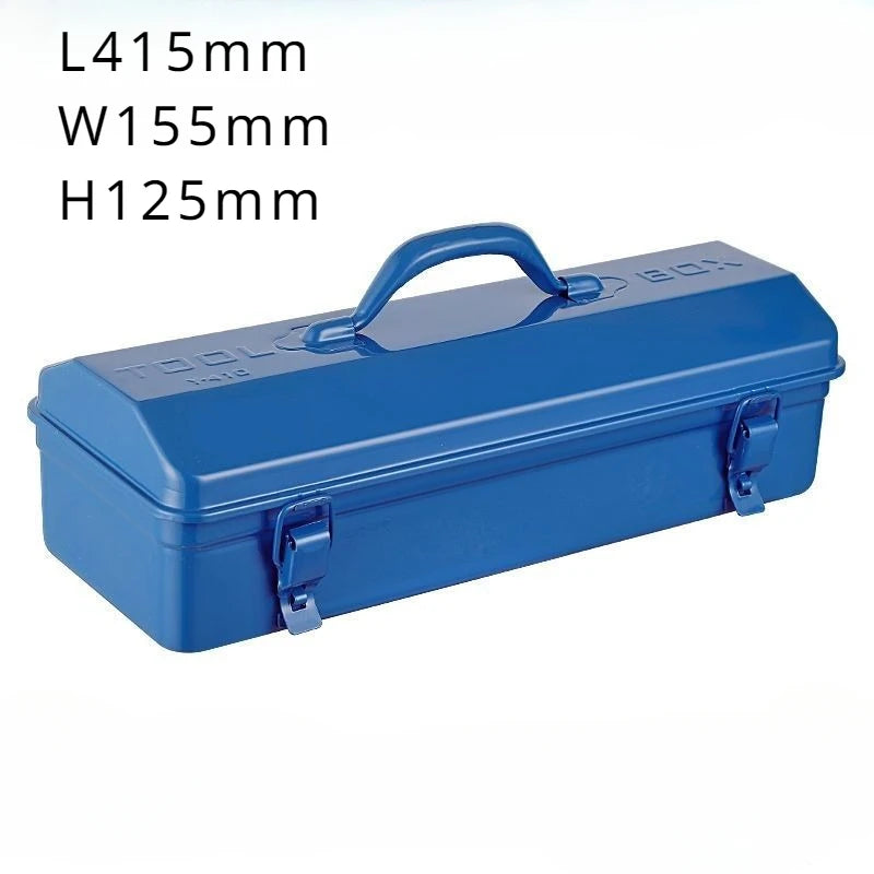 Hardware Thickened Iron Toolbox Portable Large Metal Toolbox Car Storage Household Sturdy and Durable Multiple Specifications