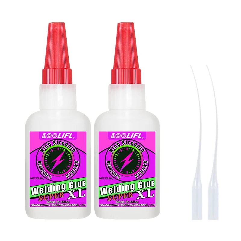 50g Super Instant Oil Glue Welding High Strength Strong Adhesive, Used for Plastic, Toy DIY Crafts, Ceramics, Leather, Metal