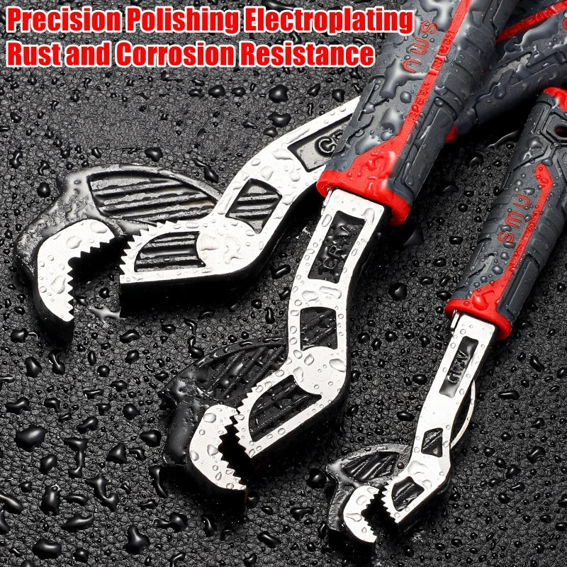 6/8/10/12 inch CR-V Steel Wrench Multifunctional Self-locking Pipe Wrench Hand Manual Tool Adjustable Wrench Car Repair Tools