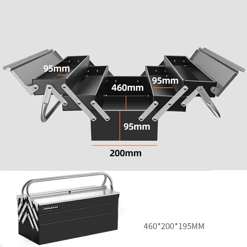 Car Mechanic Tools Organizer Box Electrician Storage Parts Tool Boxes Drawers Multifunctional Case Accessories Metal Briefcase