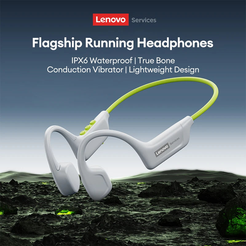 Lenovo S102 Bone Conduction Bluetooth V6.0 Earphones Wireless Sports Headphones Waterproof Sweatproof Running Cycling Neckband