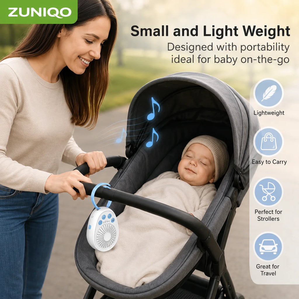 Baby White Noise Machine, Sleep in 3 Minutes, 20 Soothing Sounds, Portable USB Mini Sleep Device for Newborn, Travel & Crib