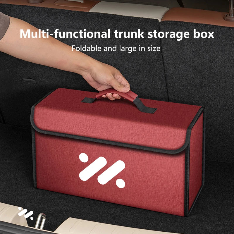 Car Trunk Storage Box Organizer Stowing Tidying Container Bag For IM LS7 L7 L6 LS6 IM6 IM5 LS9 2025 Leather Storage Accessories