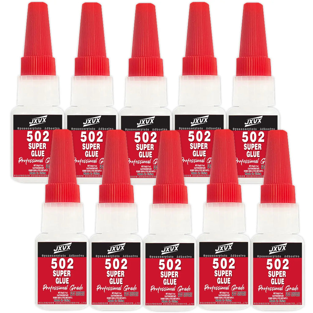 10PCS 502 Super Strong Adhesive 20g, Cyanoacrylate Insta Adhesive, for Hard Plastics, Crafts, Ceramics, Frame, Leather, Metal, Strong Bonding Liquid Versatile Glue Tool,With precision dispenser.