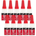 10PCS 502 Super Strong Adhesive 20g, Cyanoacrylate Insta Adhesive, for Hard Plastics, Crafts, Ceramics, Frame, Leather, Metal, Strong Bonding Liquid Versatile Glue Tool,With precision dispenser.