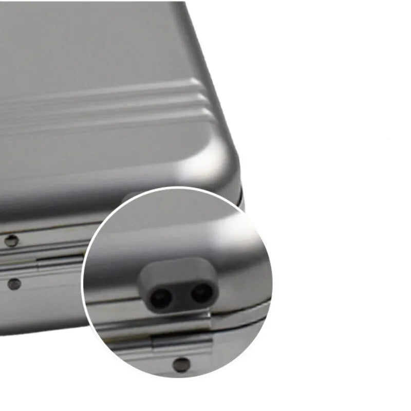 High End Briefcase Aluminum Alloy Travel Security Case Portable Carry-on Toolbox for Laptop Tablet Business Accessories Storage