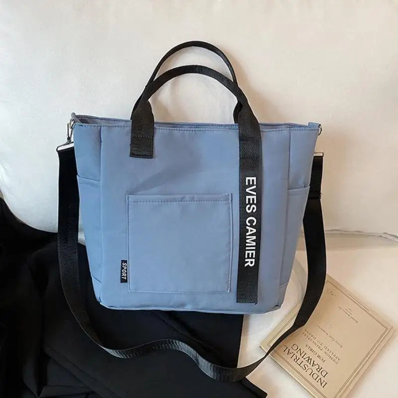 Large Capacity Waterproof Nylon Tote Bag Fashion Crossbody Shoulder Messenger Bag Casual Daily Handbag For Girls Students