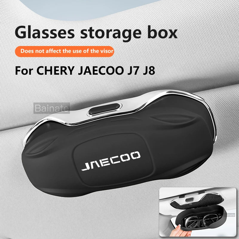 Car Sunglasses Storage Box Visor Glasses Clip For CHERY JAECOO J7 PHEV JAECOO J8 J5 EV 2024 2025 Car Interior Accessories