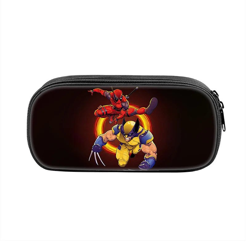 Popular Movies Deadpool Pencil Cases Fun Cartoon Anime Pen Box Bag for Student Big Capacity School Supplies Zipper Pencilcases