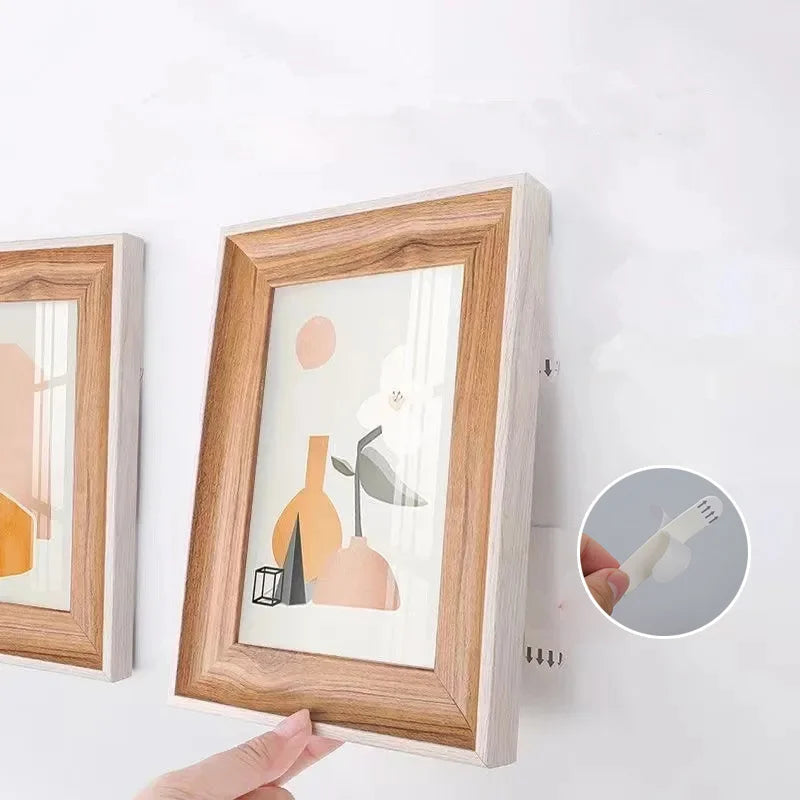 48pcs Punch-free Frame Tape Strips Assorted Mounting Self Adhesive Picture Frame Fixed Poster Wall Hook Decorate Fixing Wall Han