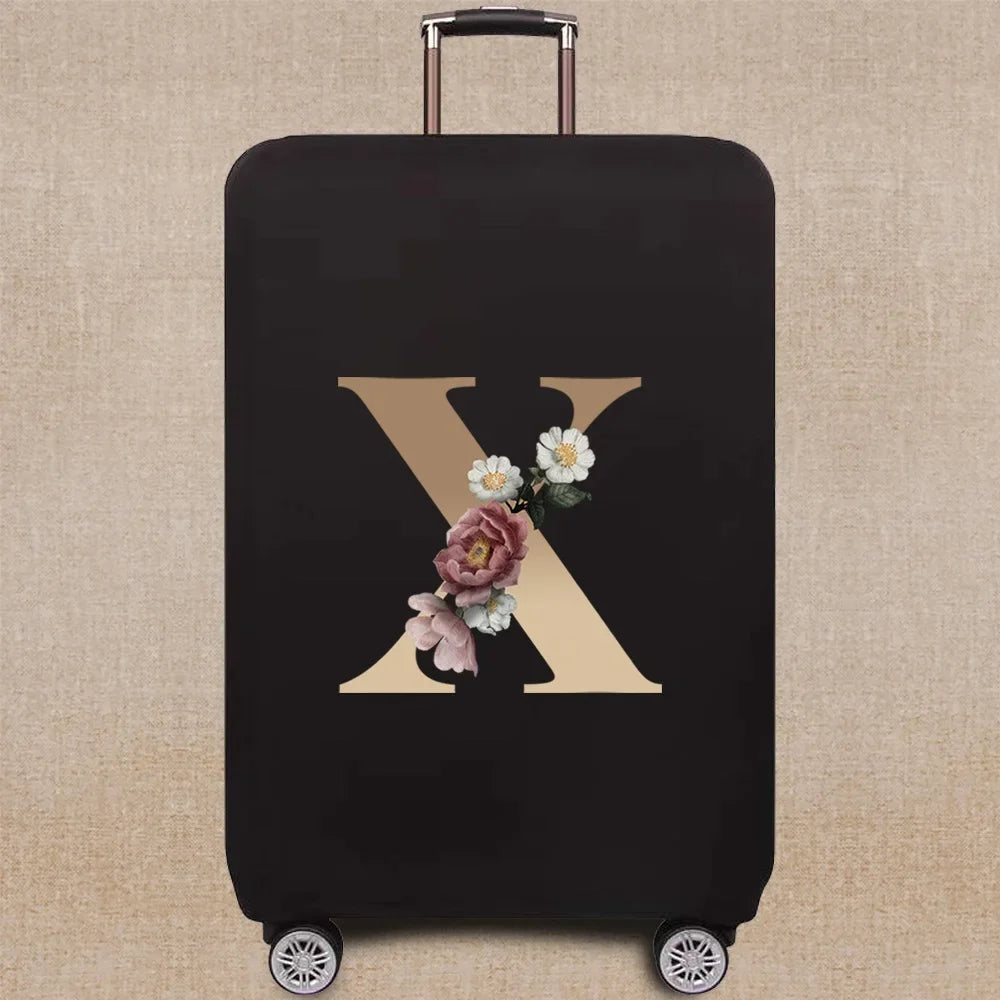 Luggage Covers 18-32 Protector Travel Luggage Suitcase Protective Cover gold letter series Stretch Dust Cover Travel Accessories