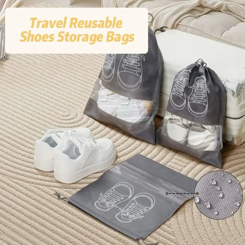 1-30PCS Shoes Storage Organizer Bags Non-Woven Shoe Dust Bags Portable Travel Shoe Bag Shoes Storage Packing Pouch Organizers