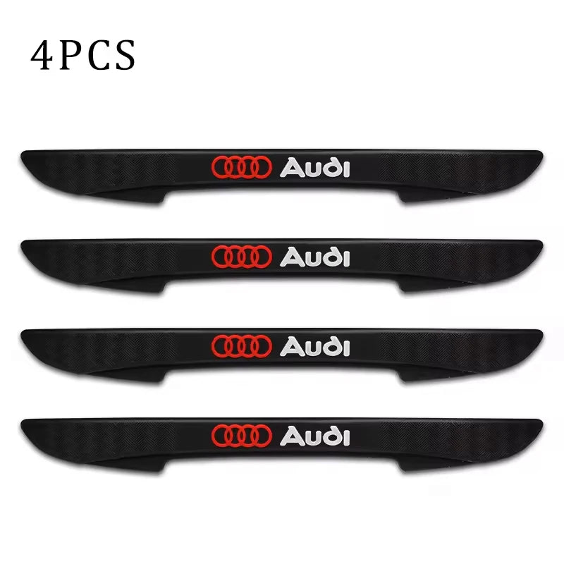 4Pcs Car Logo Anti-collision Strip Auto Door Bumper Protector For Audi Sline A4 A3 A6 TT S4 S5 S6 A1 A2 A5 A7 A8 Q1 Q2 Q3 Q4 Q5