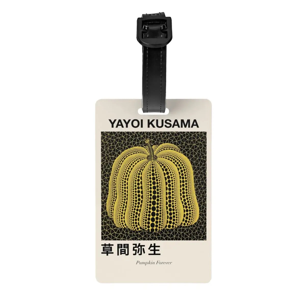 Custom Yayoi Kusama Pumkin Luggage Tag Privacy Protection Abstract Art Baggage Tags Travel Bag Labels Suitcase