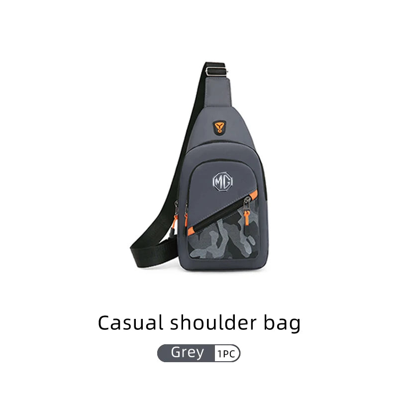 Car Logo Camouflage Men Slanted Shoulder Bag Chest Crossbody Storage Bag For Morris Garages MG HS 2025 6 3 5 7 TF ZR ZS HS
