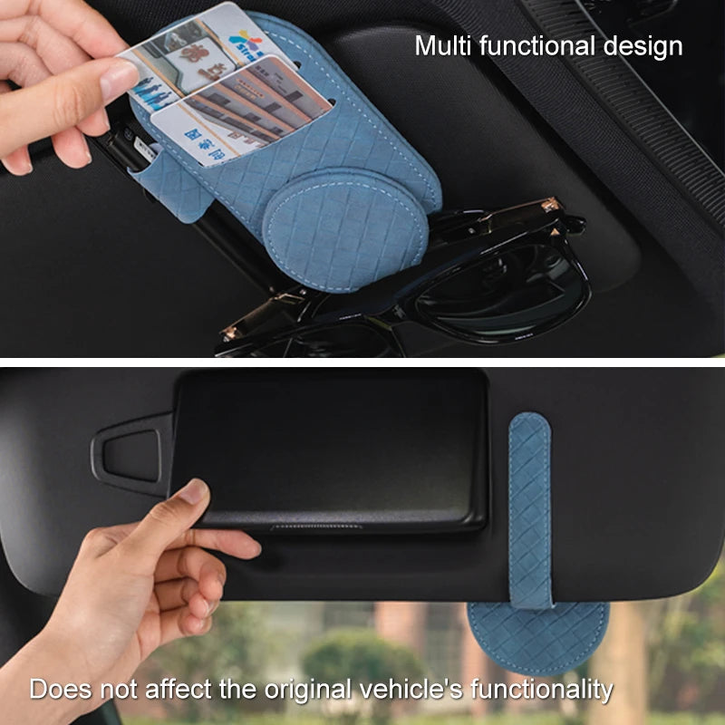 Magnetic Leather Car Glasses Clip for BMW E28 E39 E46 E53 E60 E92 F10 F20 F48 G60 G70 X1X5X6 X7 Sun Visor Sunglasses Holder Clip