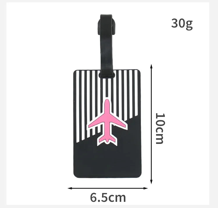 1pc Cartoon Animal PVC Luggage Tag Women Men Holiday Travel Accessories Suitcase Tags Name ID Address Lable Travel Luggage Tags