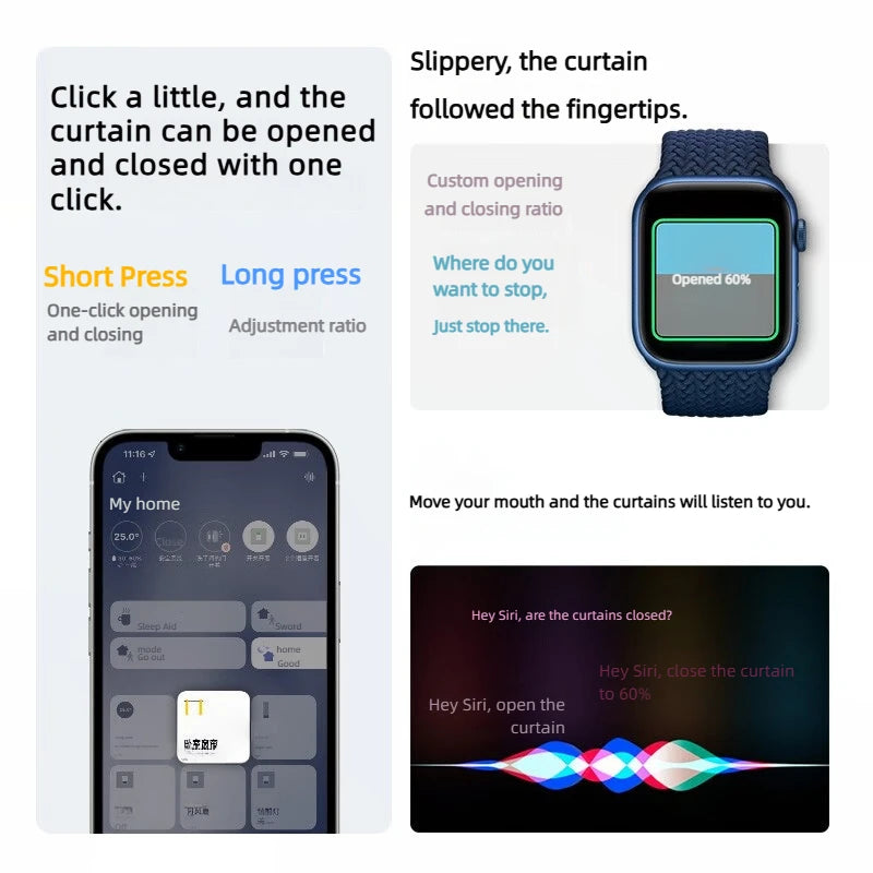 Aqara Smart Curtain Driver E1 Zigbee 3.0 Smart Home Automation Electric Curtain Motor Remote Control Need HUB Work With HomeKit