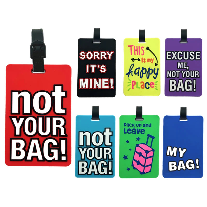 Luggage Bag Label PVC Luggage Bag Tote Bag Travel Bag Label With Business Card And Privacy Cover IT'S NOT YOU BAGS