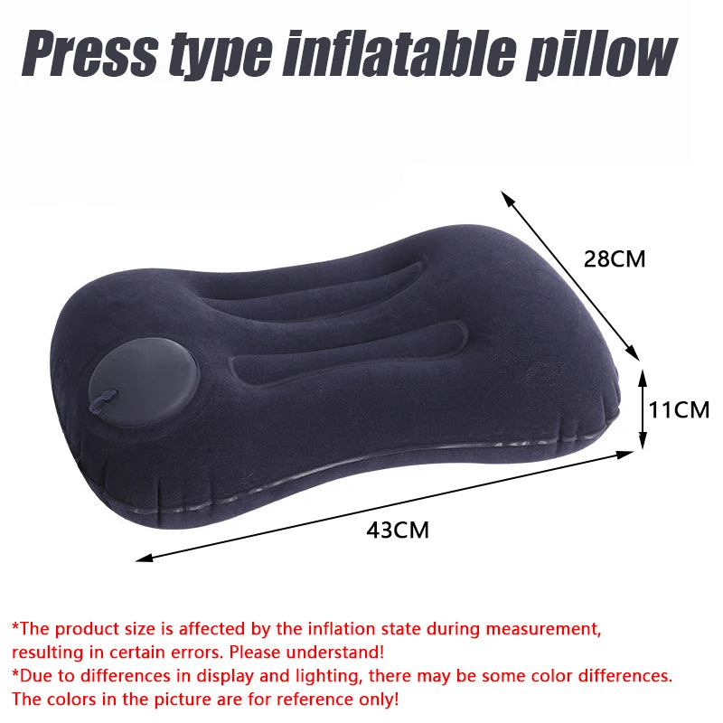 Camping Inflatable Pillow Portable Ultralight Travel Hiking Air Sleeping Pillow for Neck and Lumbar Support Camping Travel