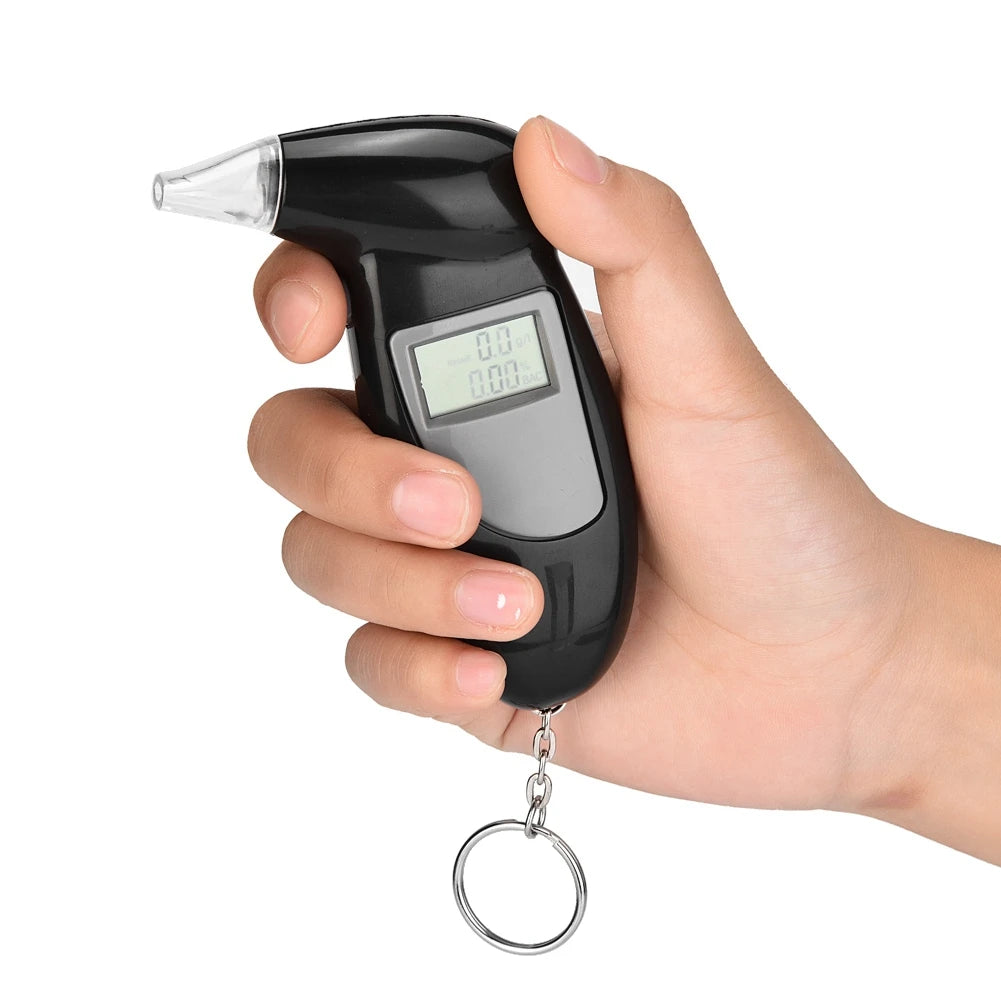 Alcohol Tester Mouthpieces Digital Driving Breath Breathalyzer LCD Dispaly Mini Breathalyzer Alcohol Tester No Backlight