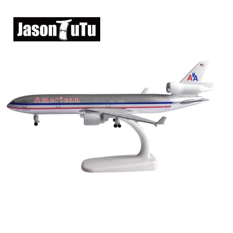 JASON TUTU 20CM Diecast Metal Planes American McDonnell Douglas MD-11 Plane Airplane Model Aircraft Model Collect Gifts ﻿