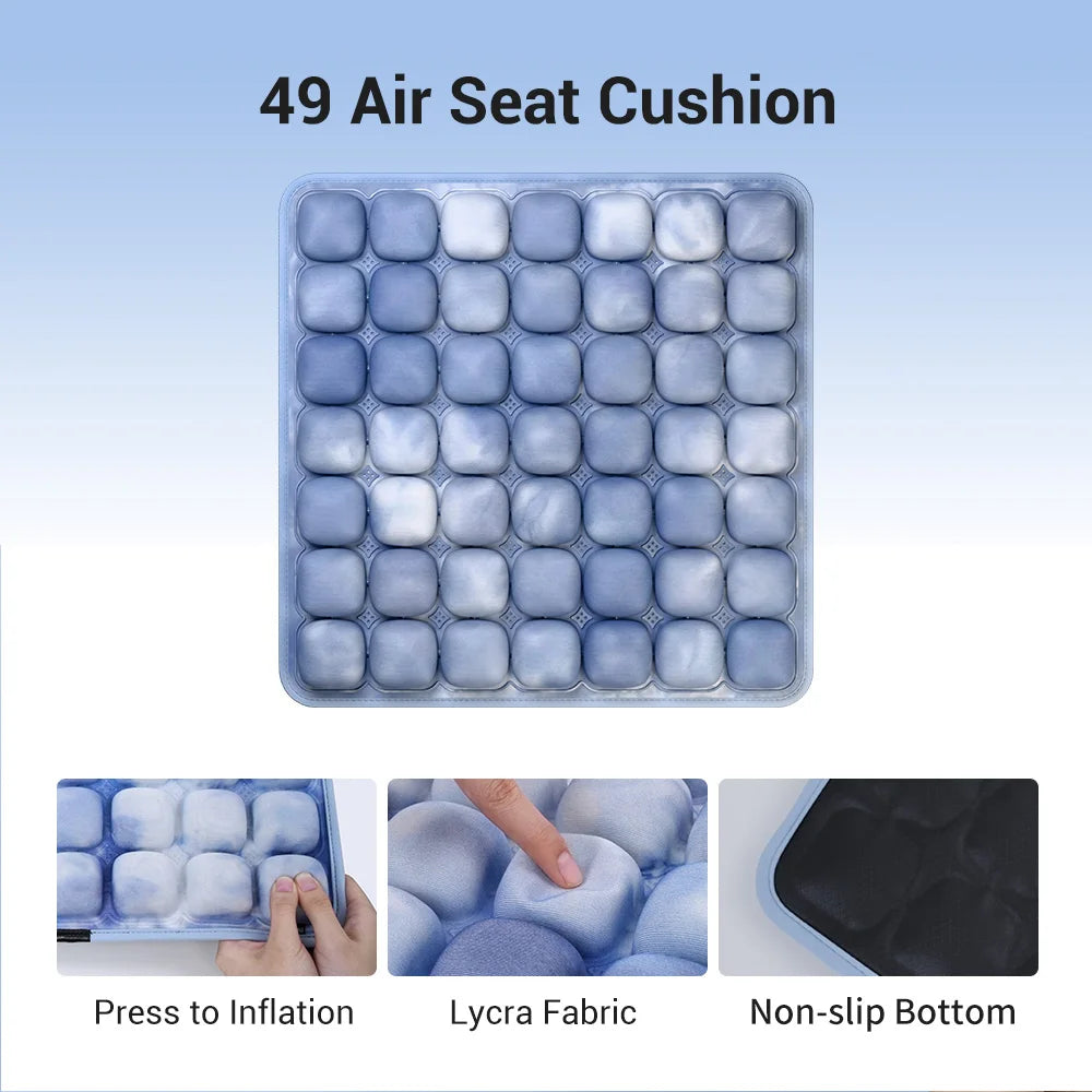 49 Cell Air Seat Cushion for Office & Home & Outside Etc / The Product Comes with a Transparent, Matte-Finish Bag.