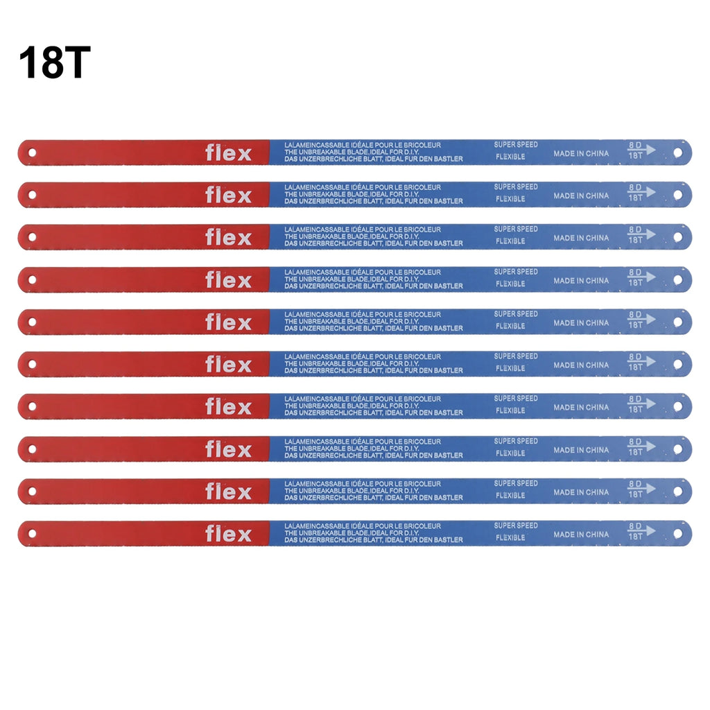 10PCS 300mm Bi-Metal Hacksaw Blade Hand Saw Blades 14T/18T/24T For Meat Wood Cutting Woodworking Tool