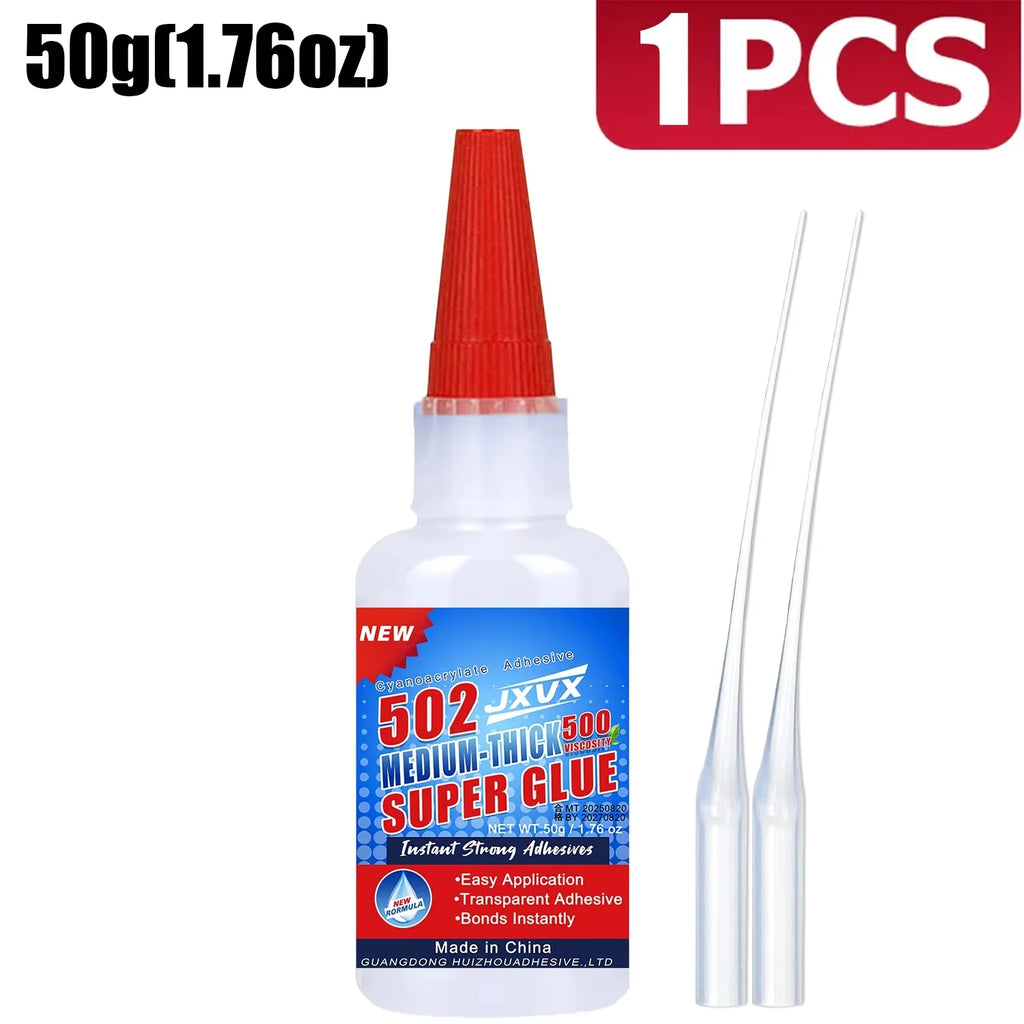 20g Best Seller 50g Optional 502 Super Glue Strong Instant Adhesive for Metal Plastic Wood Craft Cyanoacrylate 3-10s Curing