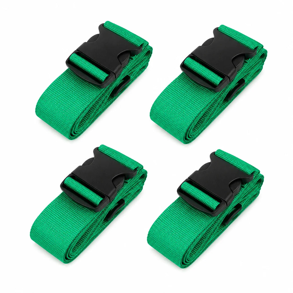 4Pcs Luggage Straps Adjustable Suitcase Belts Webbing Travel Bag Secure Buckle for 20 to 32 Inch Suitcase Trip Accessories Pack