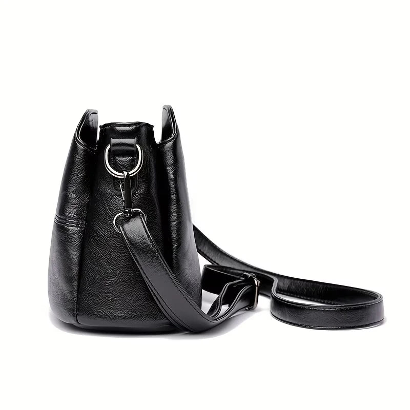 Daily Wear Soft PU Leather Crossbody Bag Fashion Simple Sling Purse, Versatile for Shopping, Travel & Errands