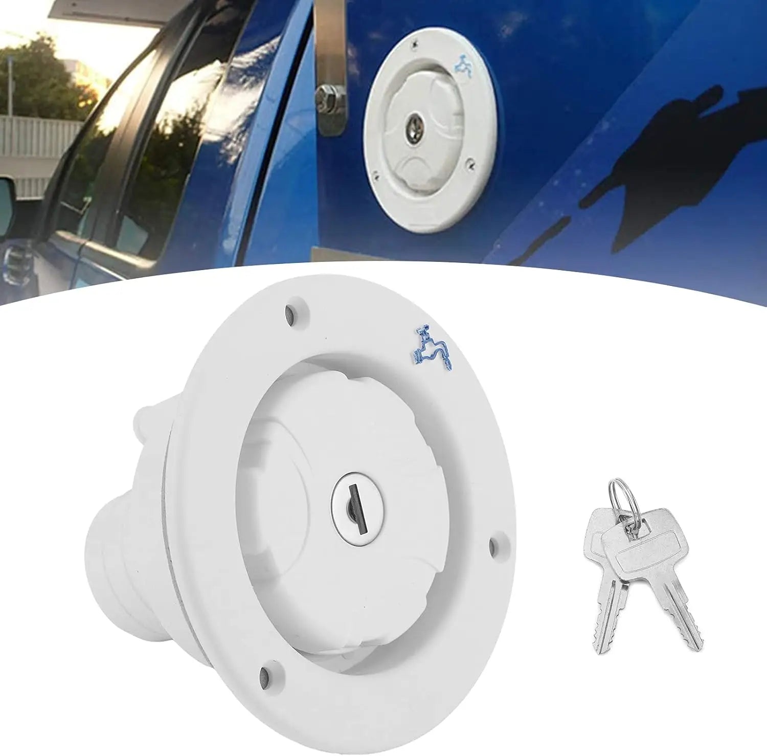 For Fiamma Rv Gravity Water Inlet Cap Sealing Replacement Accessories For Camper Trailer Caravan Travel Vehicle Water Tank