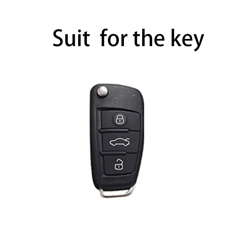 Luxury Diamond Pattern TPU for Audi A1 A3 A4 A5 A6 A7 Q3 Q5 S6 B6 B7 B8 C6 8P 8V 8L TT RS Flip Car Key Case Cover Fob Keychain