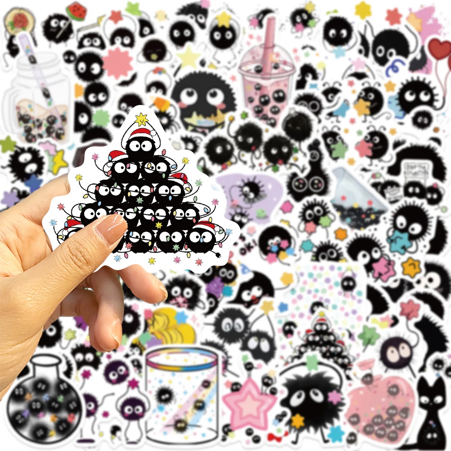 54pcs Cute Cartoon Character Graffiti Stickers Waterproof for Guitar Notebook Luggage Mobile Stationery Decoration