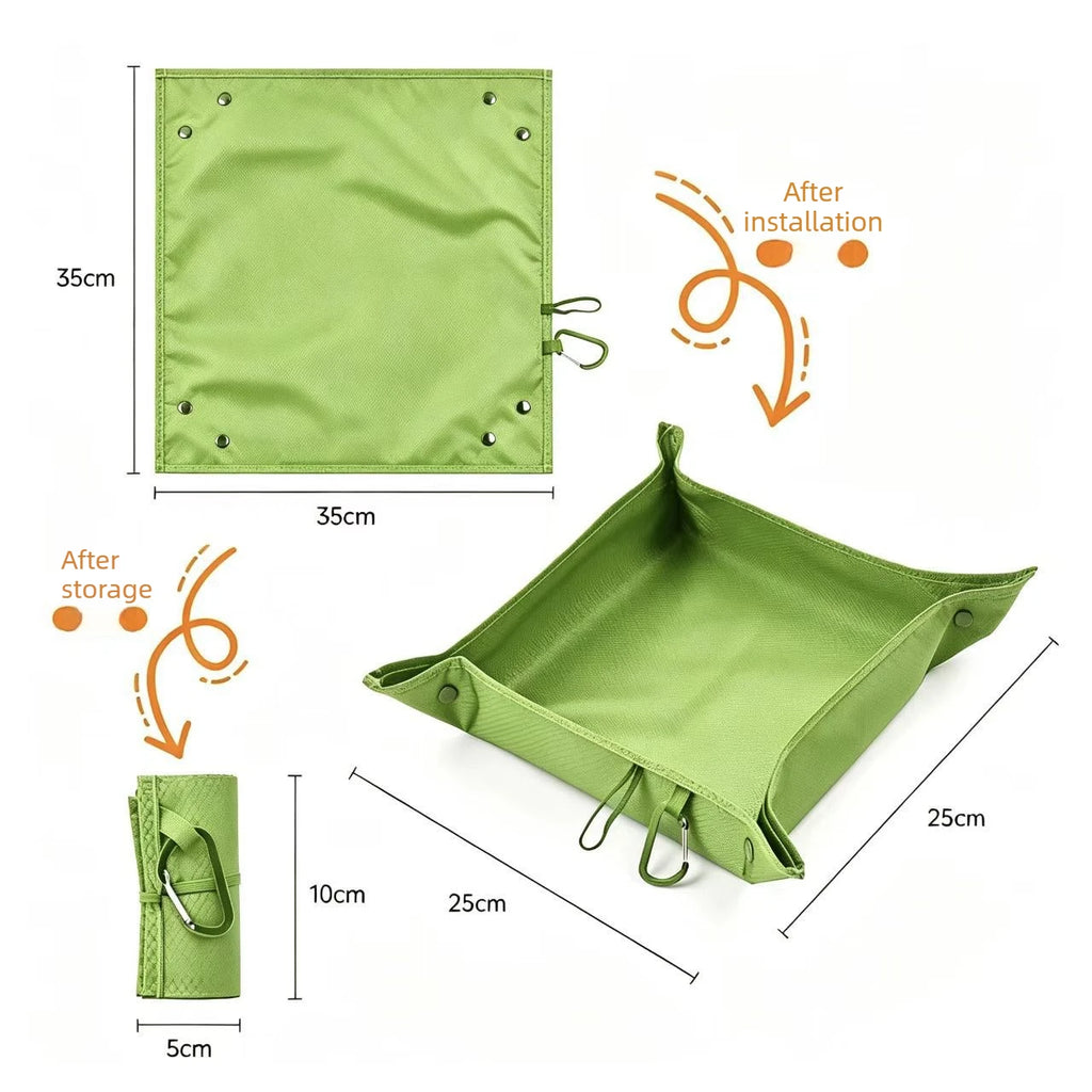 Folding Seat Cushion Outdoor Portable Ultra Light Small Ground Pocket Tray Storage Camping Music Festival Moisture-proof Pad