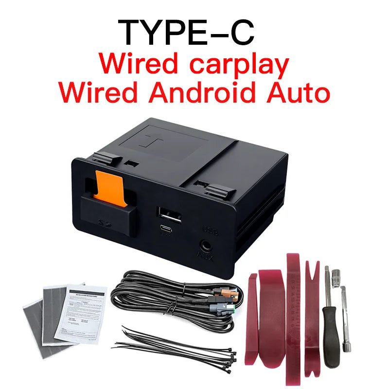 Type-C Wired Wireless CarPlay Android Auto USB Adapter for Mazda 2 3 6 CX3 CX5 CX8 CX9 MX5 Demio Miata TK78669U0C Retrofit  Kit