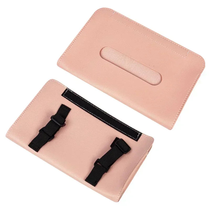 Sun Visor Hanging Tissue Box Holder Leather Auto Car Truck Vehicle Interior Storage Decoration Practical Car Accessories