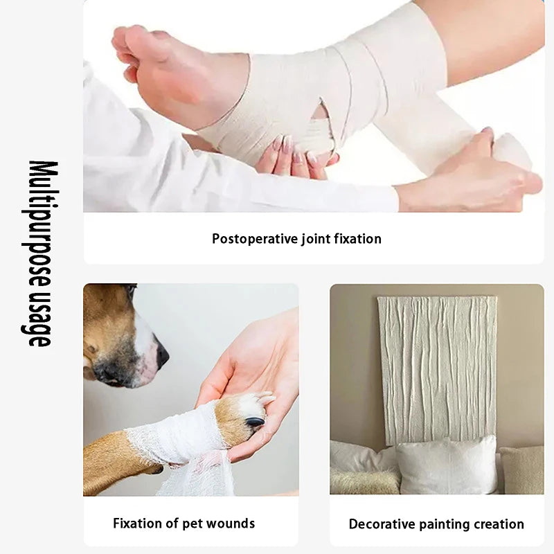 Plaster Cloth Rolls Bandages Cast Orthopedic Tape Cloth Gauze Emergency Muscle Tape First Aid Protective Bracket Health Tool