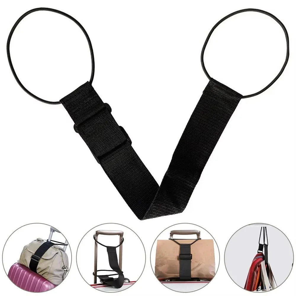 Adjustable Elastic Luggage Strap Reusable Versatile Luggage Straps Travel Security Belt for Carry On Secure Baggage Transport