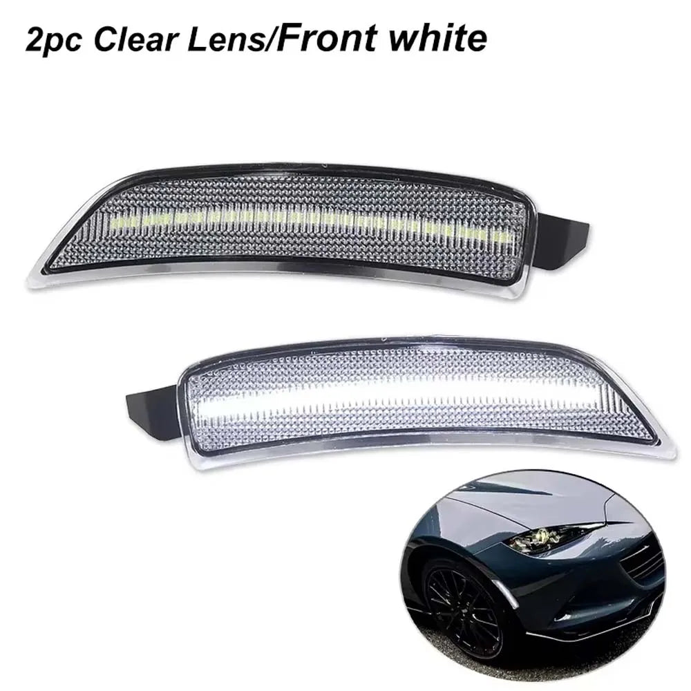 Amber/White/Red LED Front/Rear Side Marker Indicator Lights Turn Signal Light For Mazda MX-5 Miata 2016-2023 Fender Flare Lights