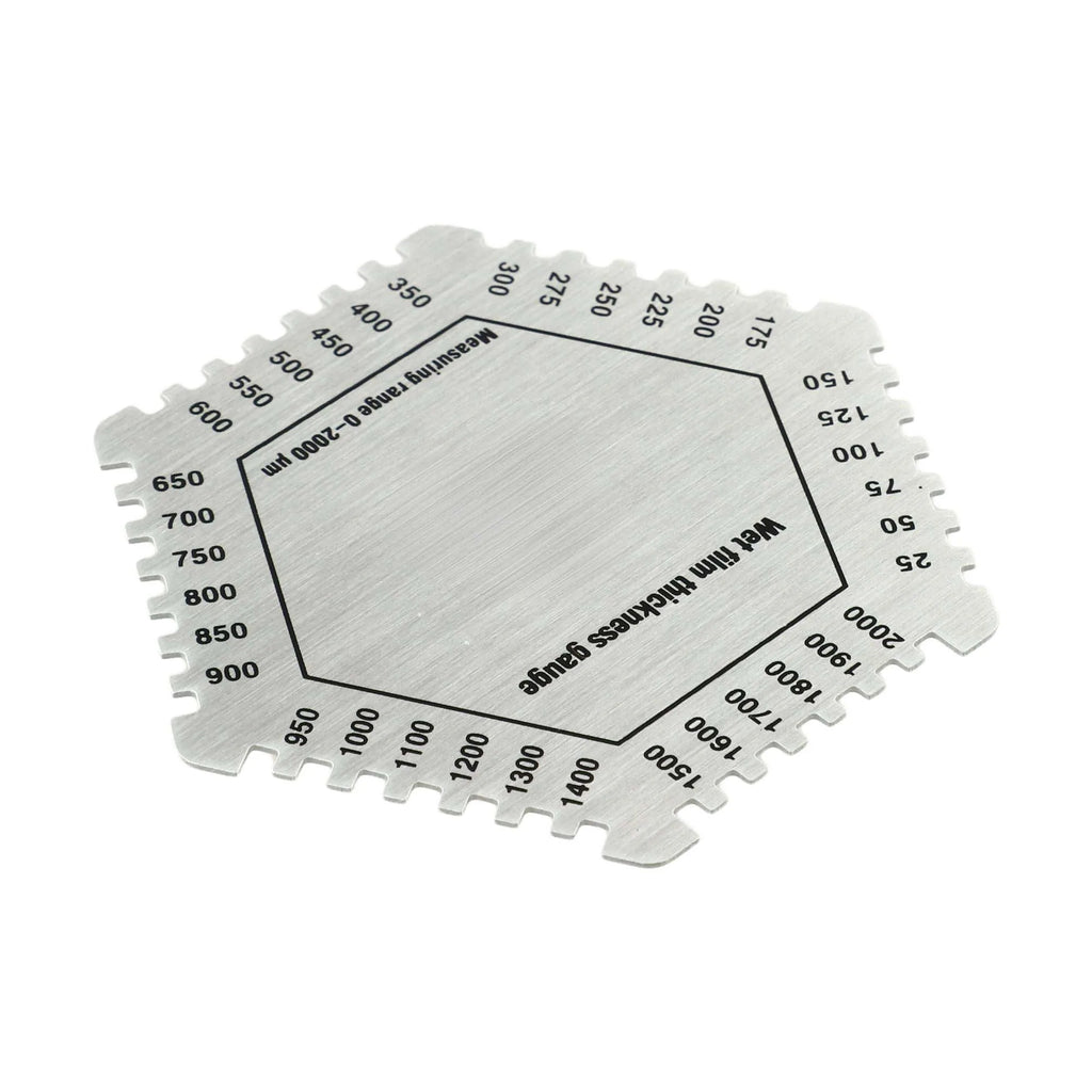 Hexagonal Wet Film Comb Gauge 25-2000um Stainless Steel Paint Thickness Meter For Construction Chemicals
