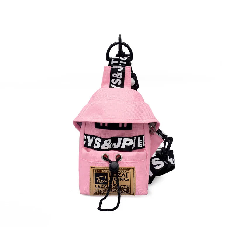 New Fashion Messenger Bag Trendy Street Letter Printed Shoulder Bags for Women Girls Outdoor Literary Chest Bag Friends Gifts